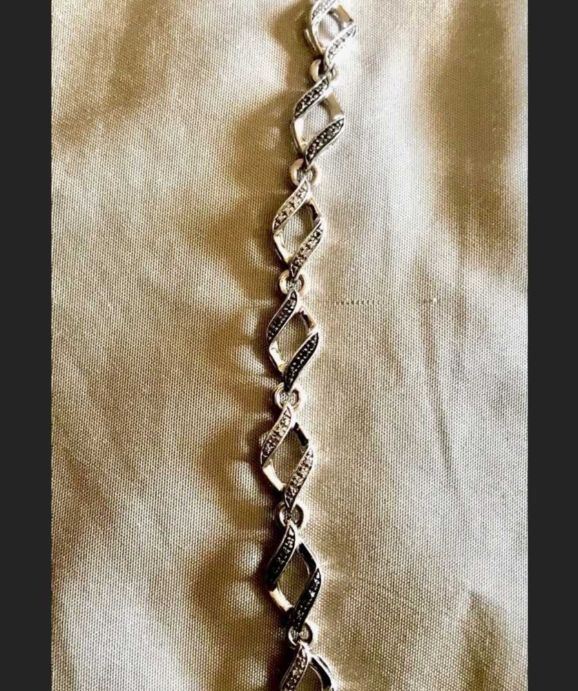 genuine black and regular  diamond bracelet